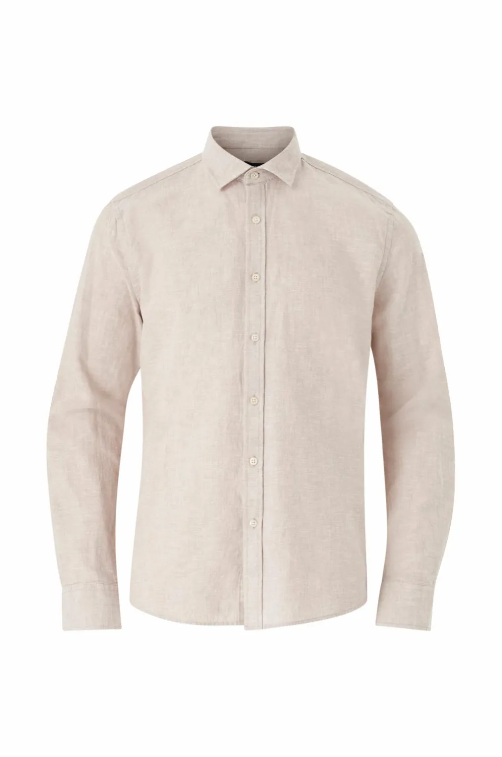 Ellos Skjorter>Collection Hørskjorte Beige melange
