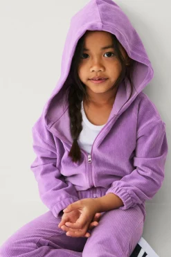 Ellos Sweatshirts & Hoodies>Collection Hættetrøje i velour lilla