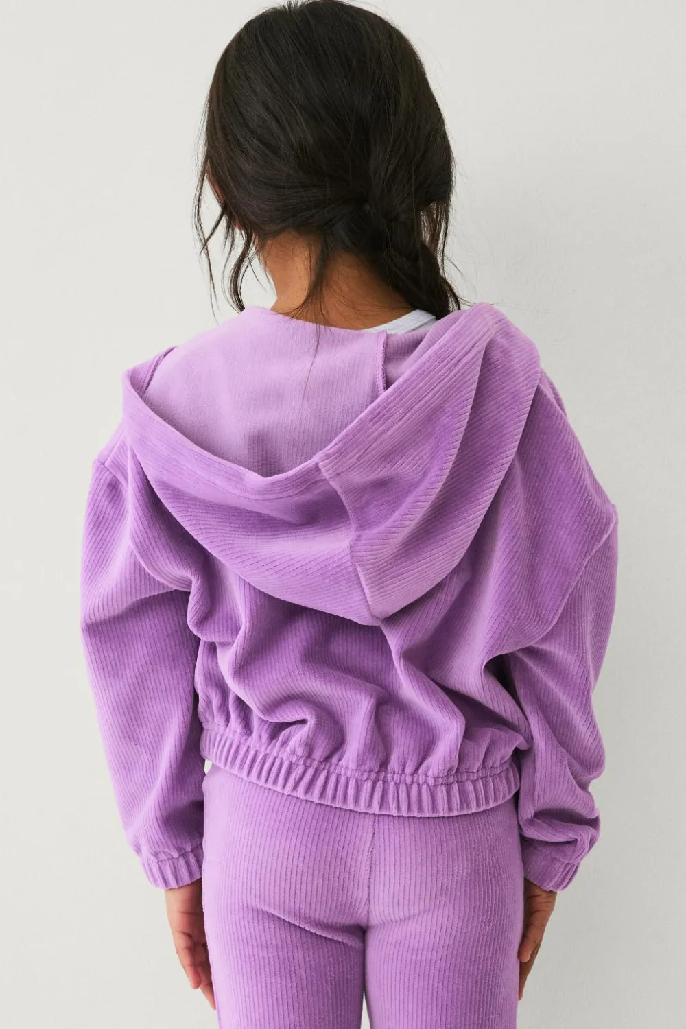 Ellos Sweatshirts & Hoodies>Collection Hættetrøje i velour lilla