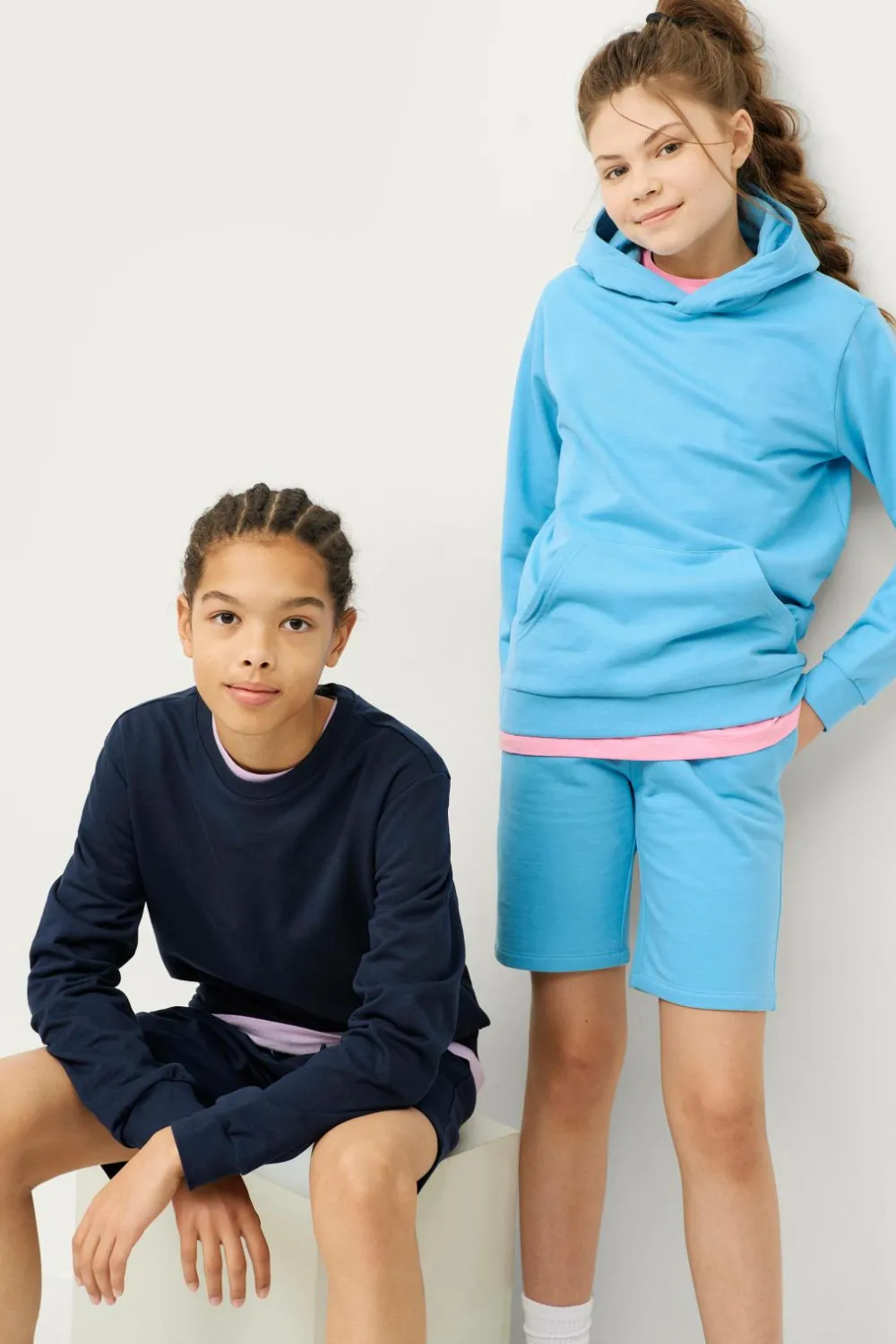 Ellos Basistøj>Collection Hættetrøje Basic Blå