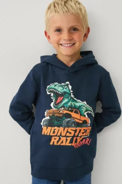 Ellos Collection Hættetrøje Marinblå dino
