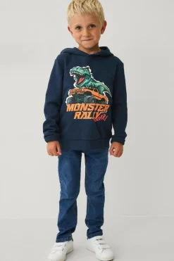 Ellos Collection Hættetrøje Marinblå dino