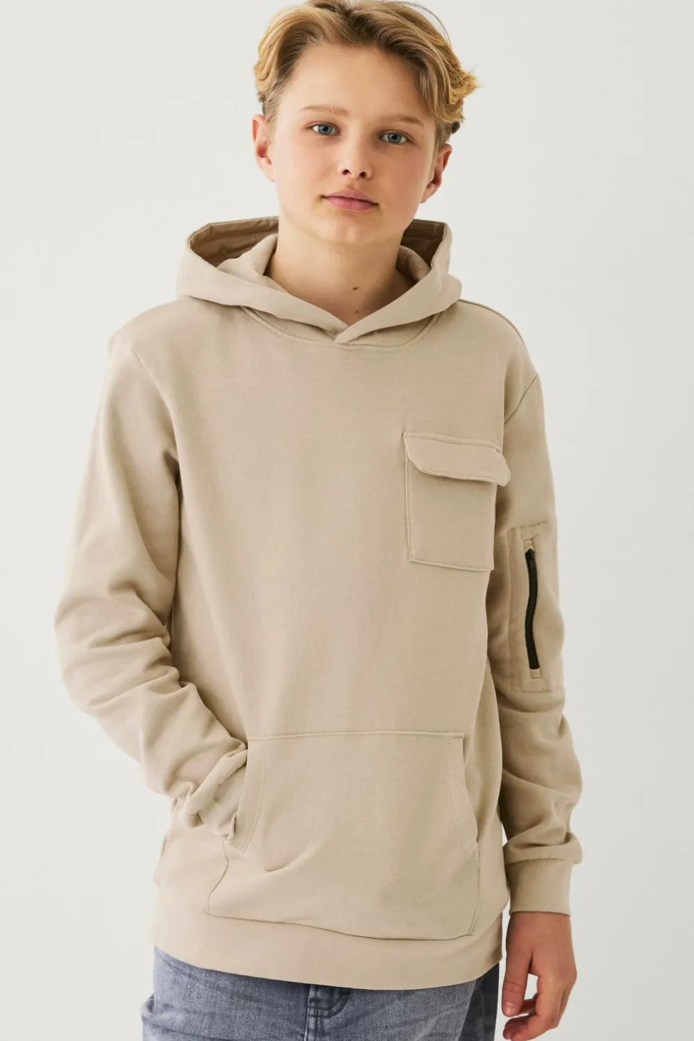 Ellos Sweatshirts & Hoodies>Collection Hættetrøje med brystlomme