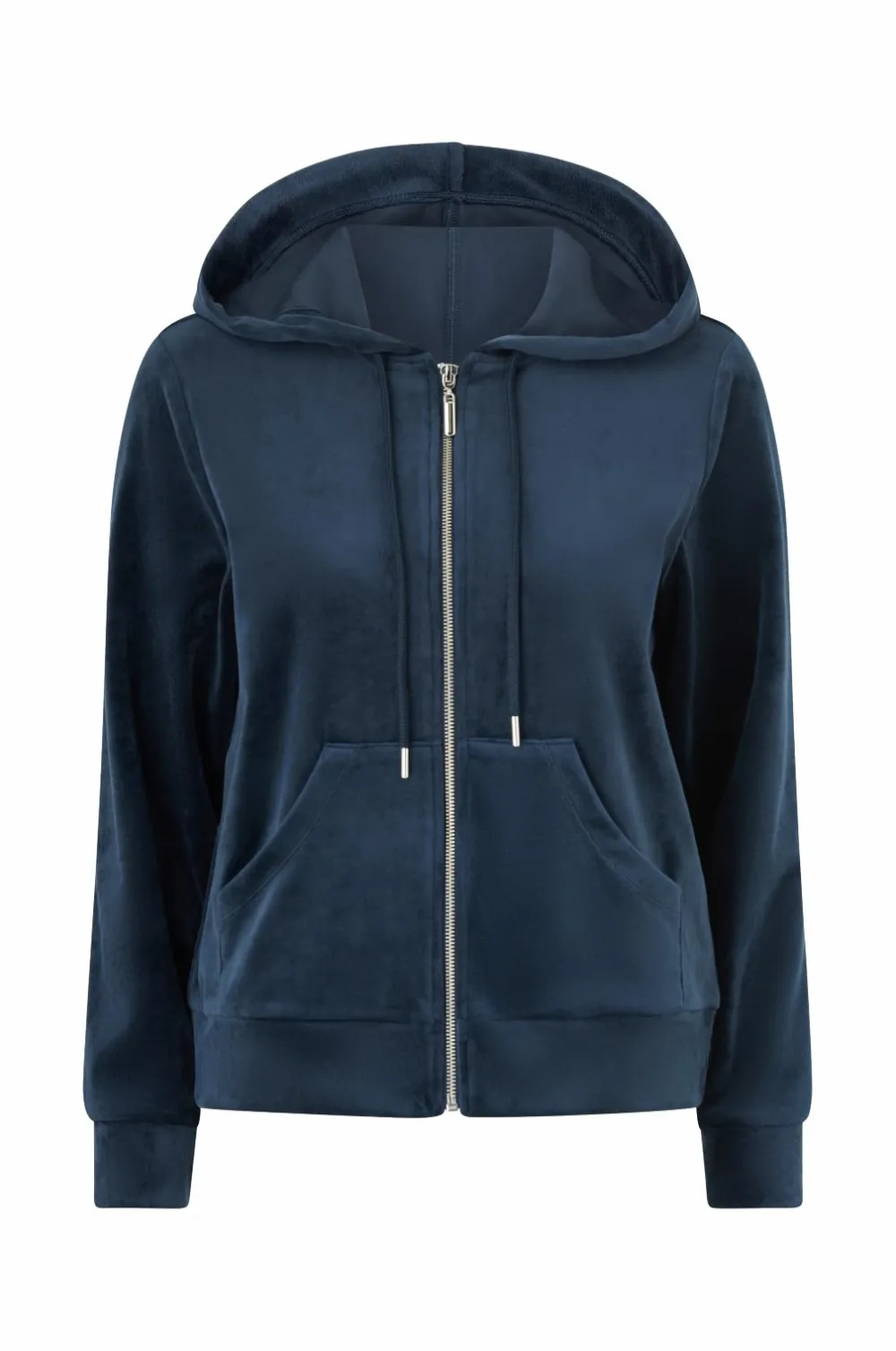 Ellos Collection Hættetrøje i velour Marineblå Online