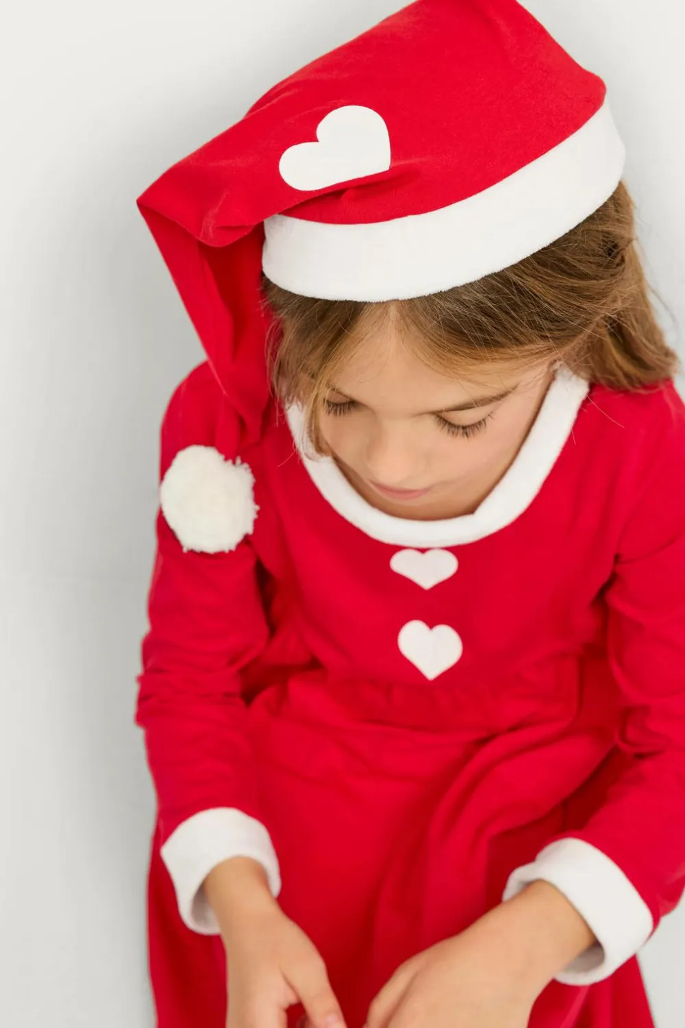 Ellos Kjoler>Collection Julemandsdragt Santa Dress Tangorød/mk rød