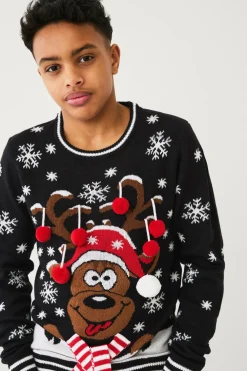 Ellos Collection Juletrøje Christmas Sort