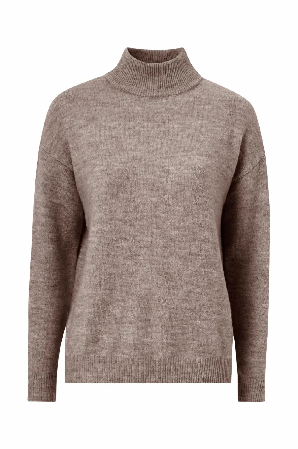 Ellos Basistøj>Collection Jumper med en høj krave Gråbrun