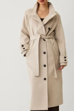 Ellos Collection Kappe med bælte Beige melange New