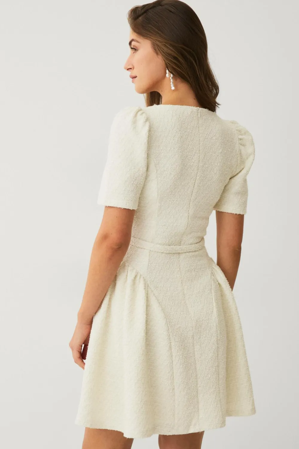 Ellos Kjoler>Collection Kjole med Puffet nederdel creme