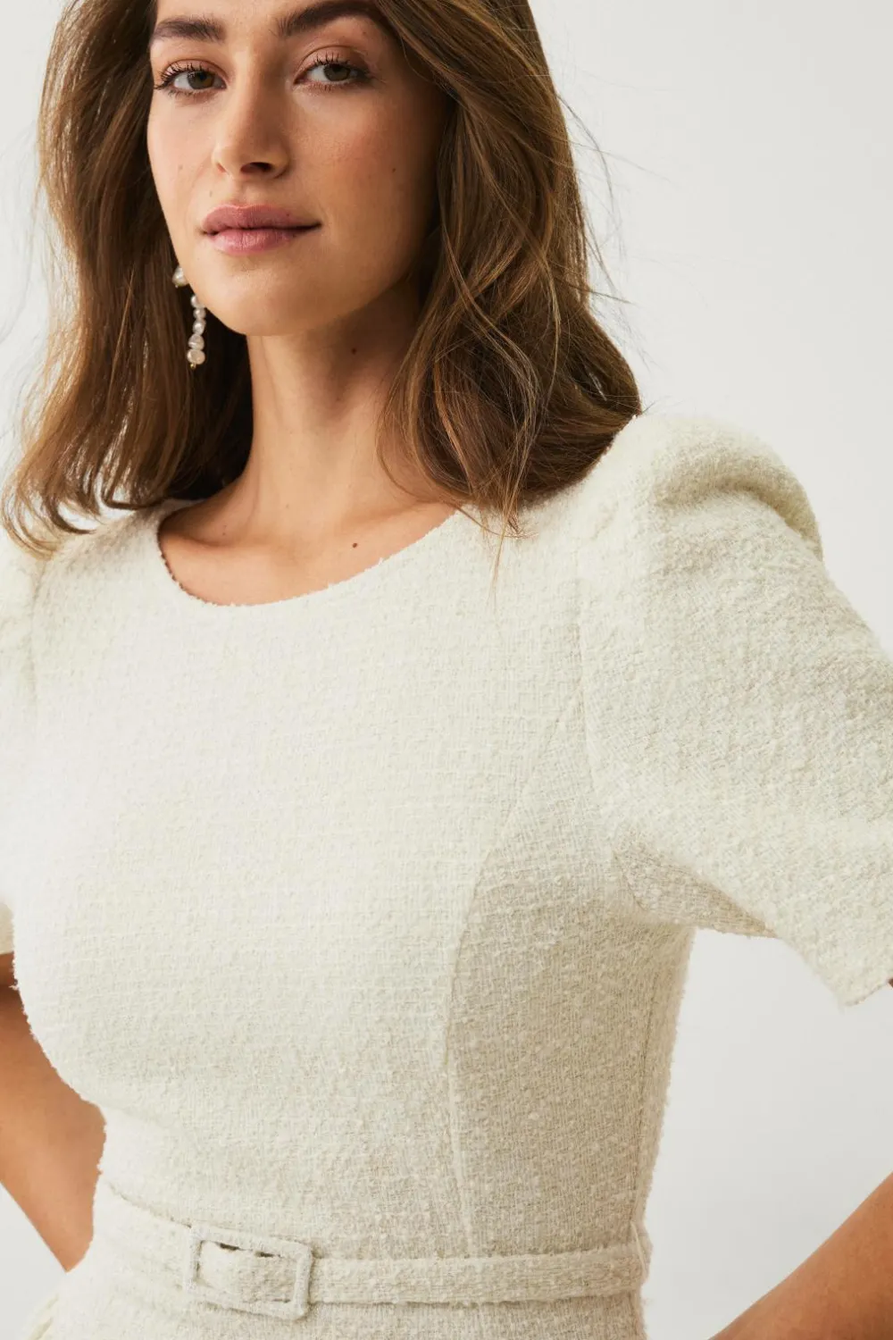 Ellos Kjoler>Collection Kjole med Puffet nederdel creme