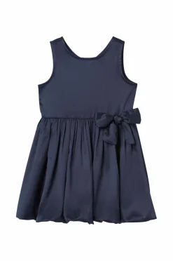 Ellos Collection Kjole Agatha Mørkeblå satin kjole Clearance