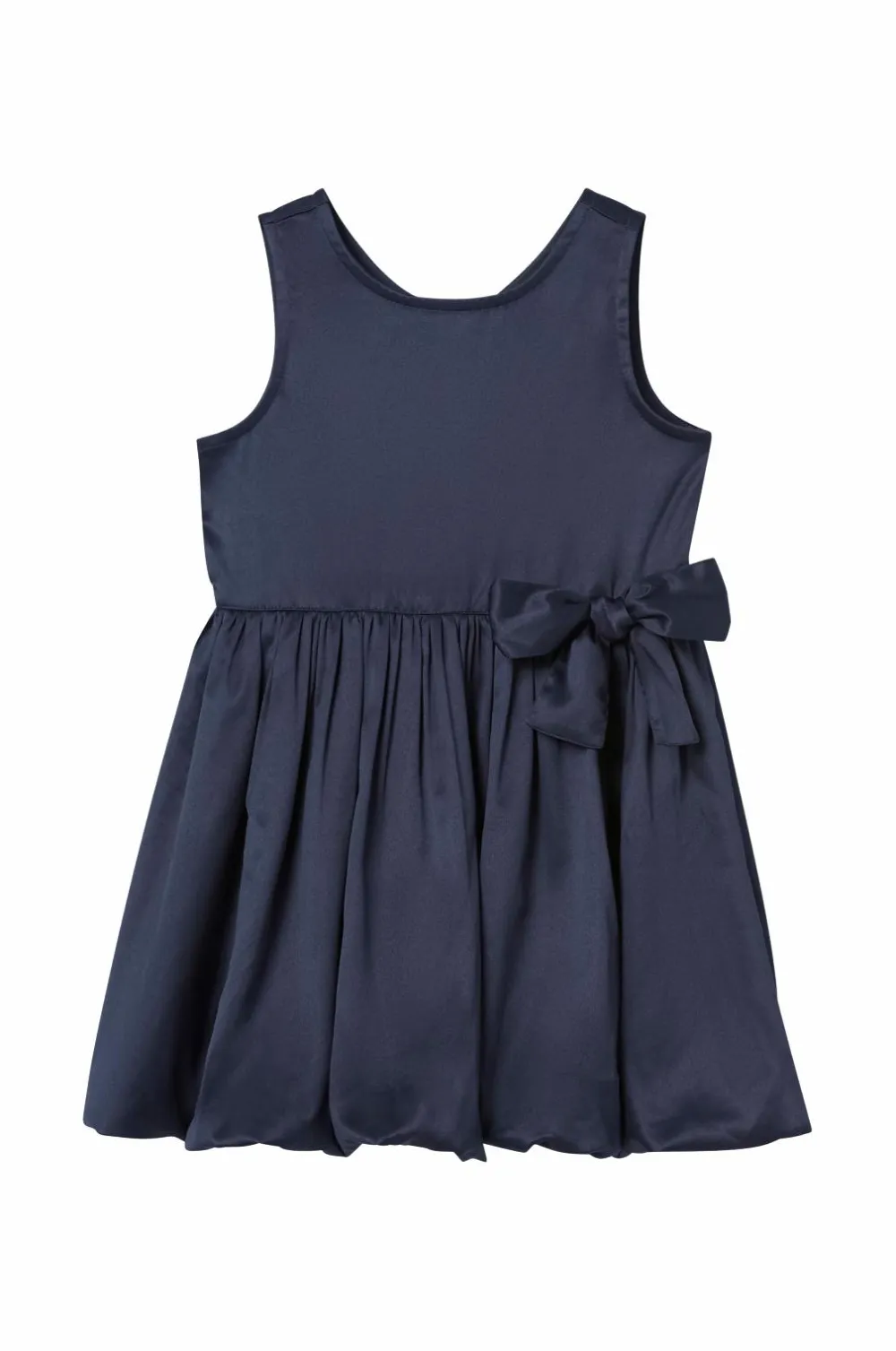 Ellos Collection Kjole Agatha Mørkeblå satin kjole Clearance