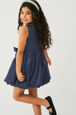 Ellos Collection Kjole Agatha Mørkeblå satin kjole Clearance