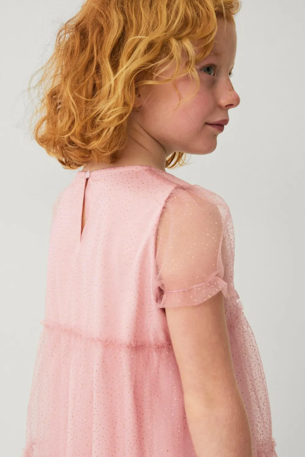 Ellos Festtøj|Kjoler>Collection Kjole i mesh rosa