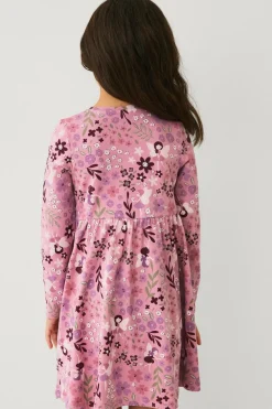 Ellos Collection Kjole med lange ærmer Rosa blommig Outlet