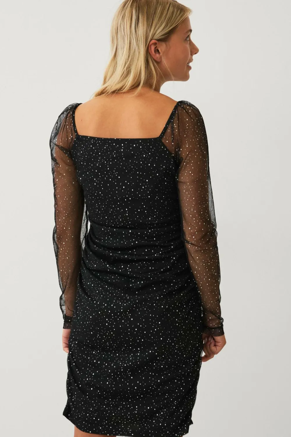 Ellos Collection Kjole i mesh sort Sale