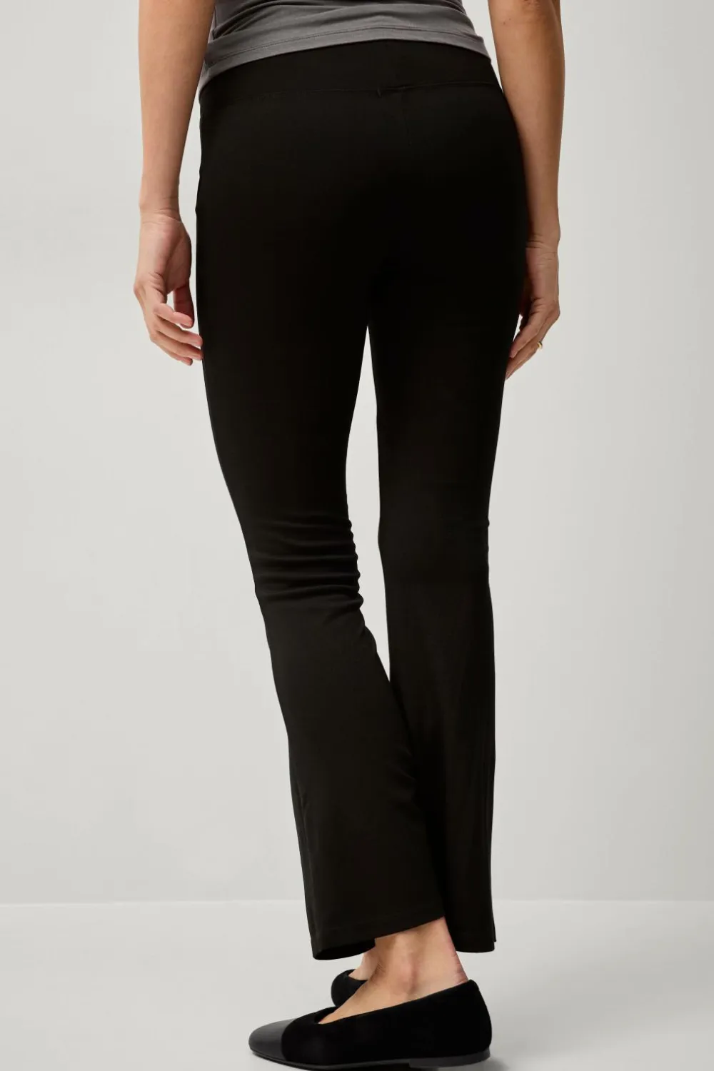 Ellos Tights & Leggings>Collection Kraftige leggings med bootcut, kortere benlængde Sort