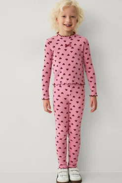 Ellos Collection Langærmet, ribbet top Rosa mønstret Clearance