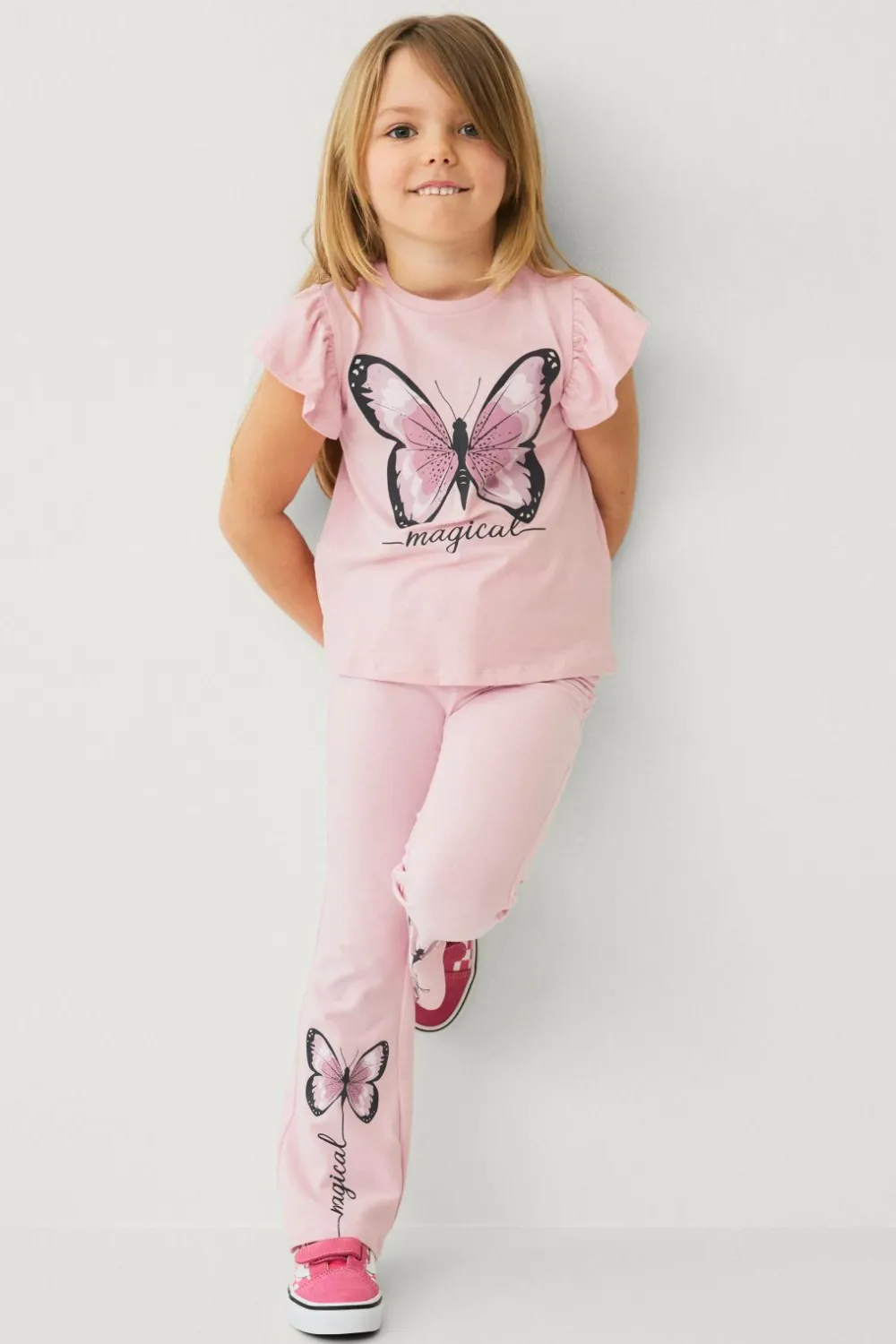 Ellos Sæt Til Børn>Collection Leggings + topsæt Lyserød