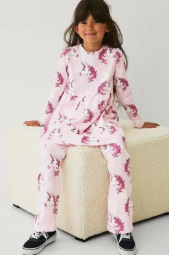 Ellos Collection Leggings med ben med svaj rosa mønstret