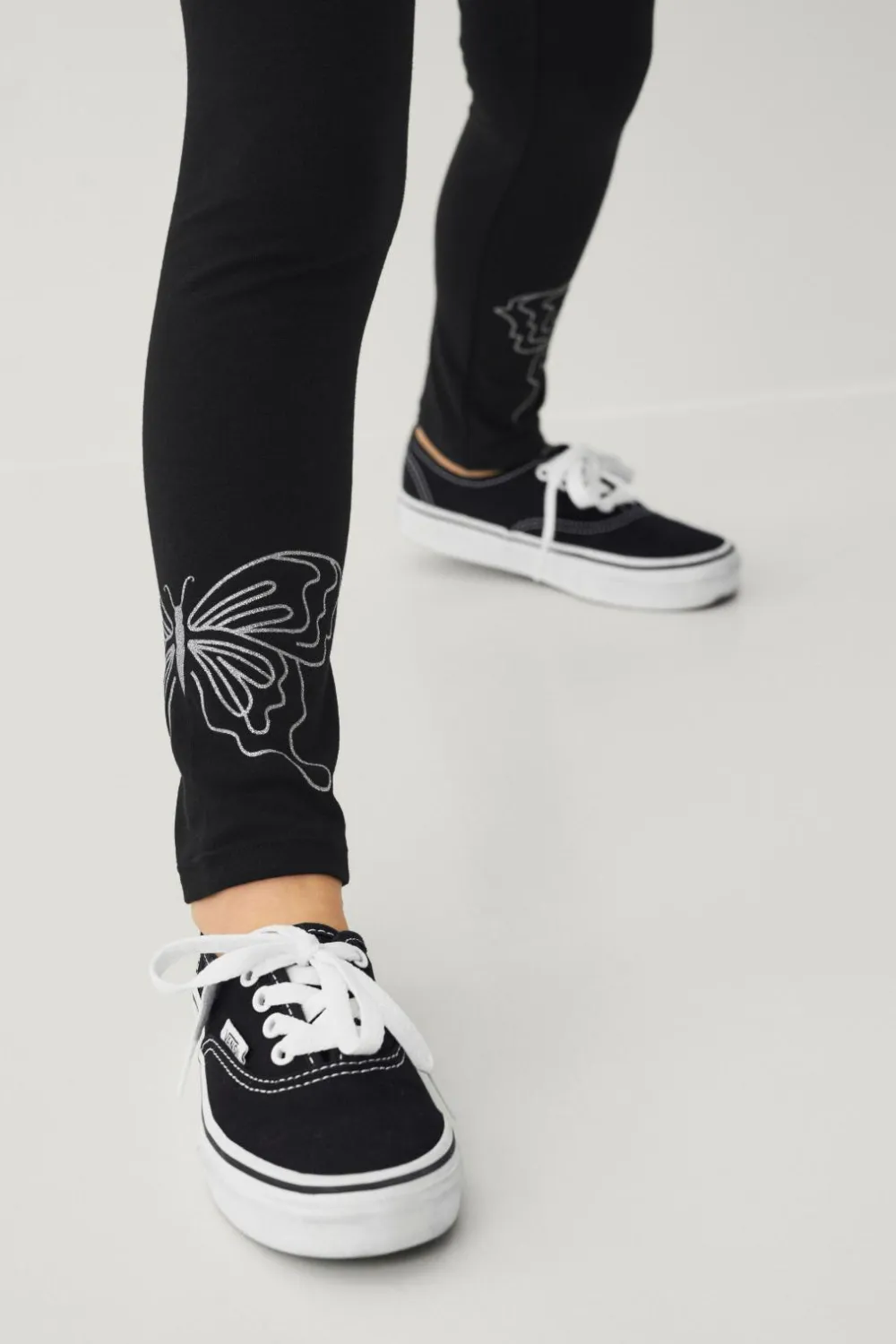 Ellos Bukser & Leggings>Collection Leggings Emma Sort med sølv print