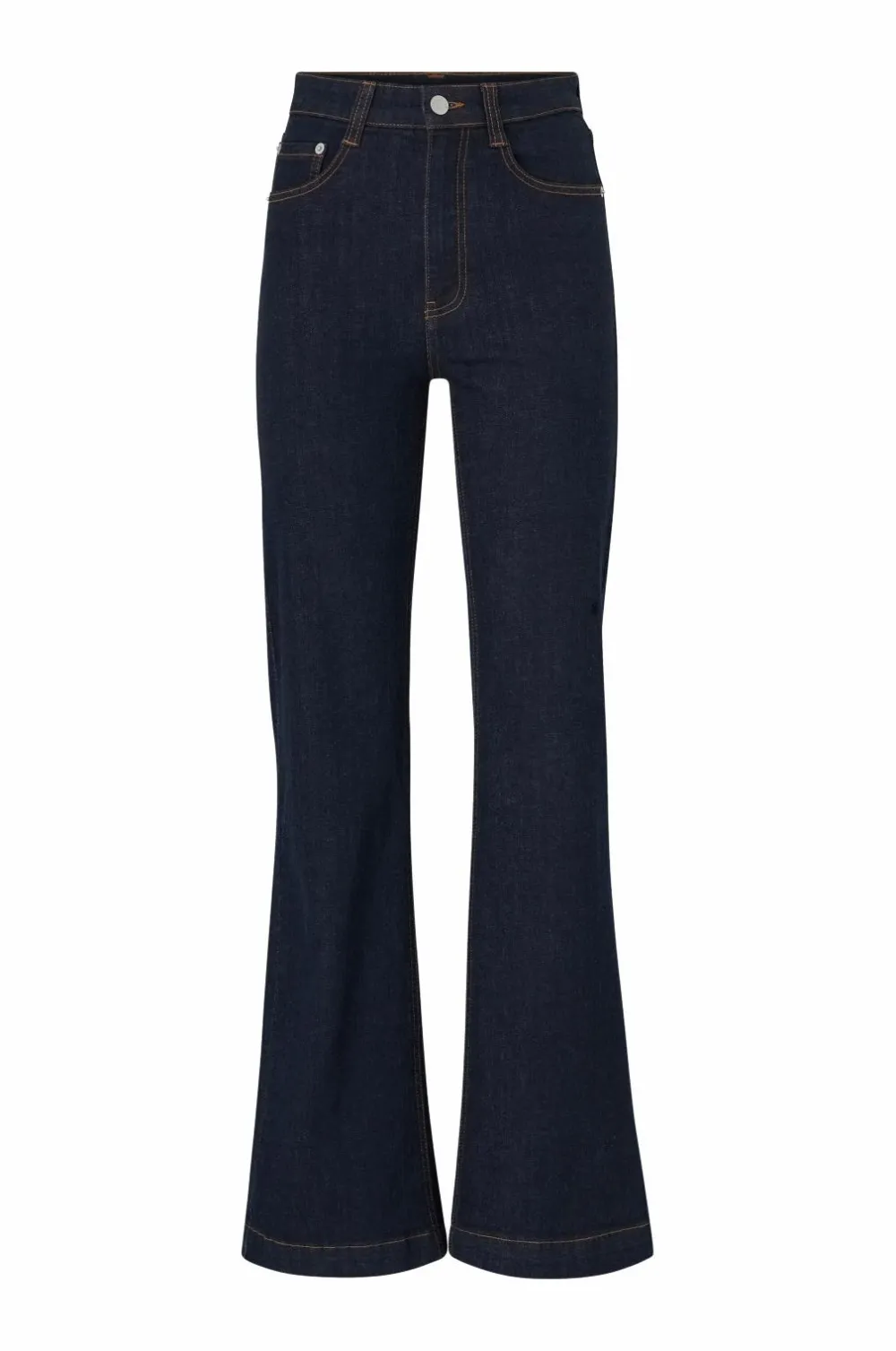 Ellos Jeans>Collection Med svaj jeans Med svaj med høj talje Uvasket Rinse Wash
