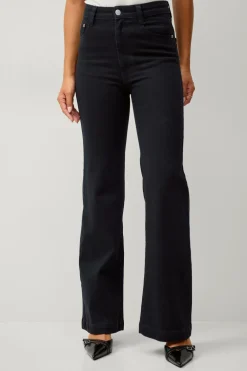 Ellos Jeans>Collection Med svaj jeans Med svaj med høj talje Black mdf/metal