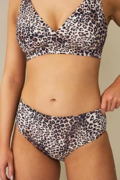 Ellos Bikinier & Bikinidele>Collection Midi bikinitop i skinnende jersey Dyremønstret