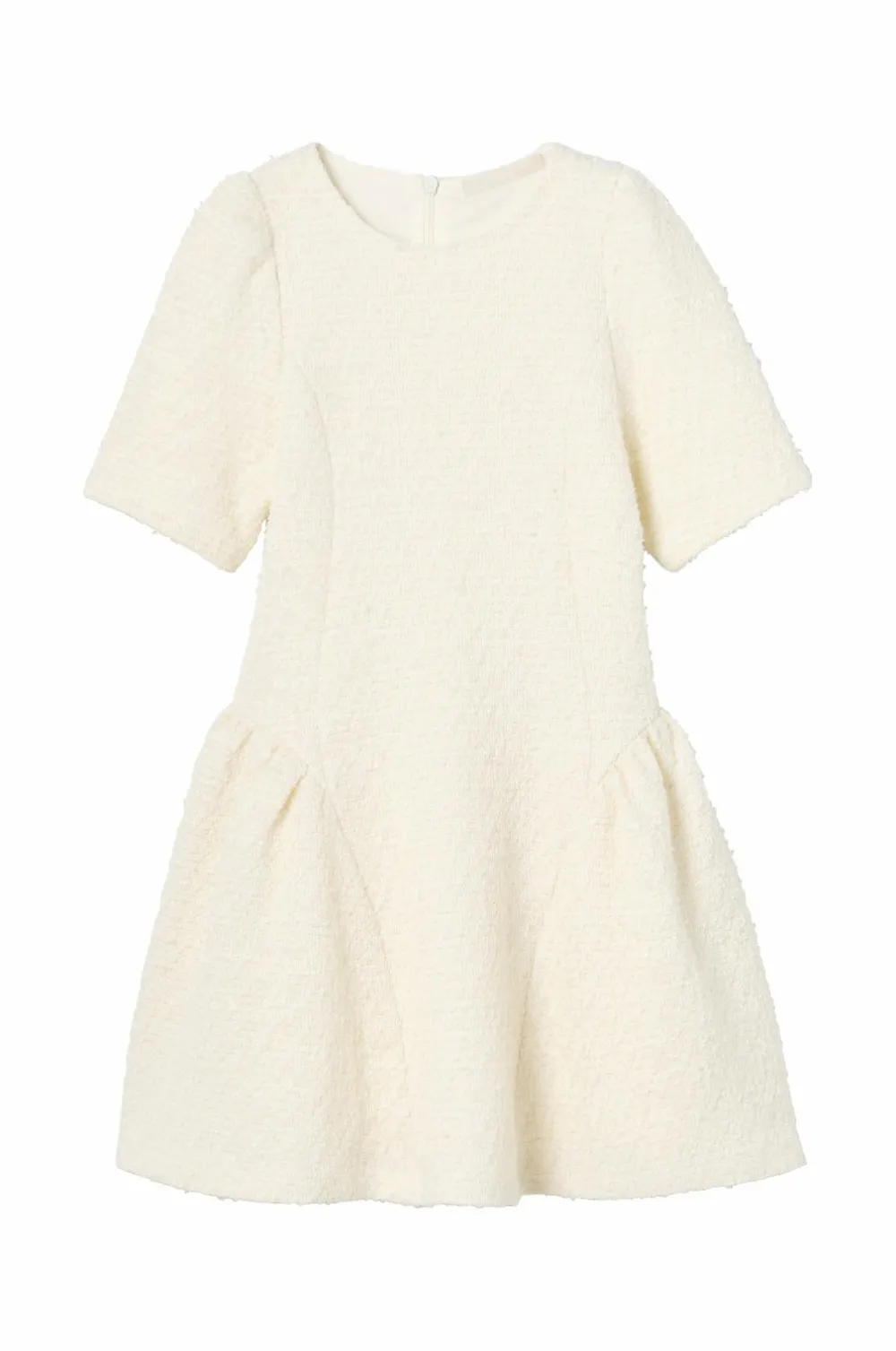 Ellos Kjoler>Collection Mini kjole i tweed Creme