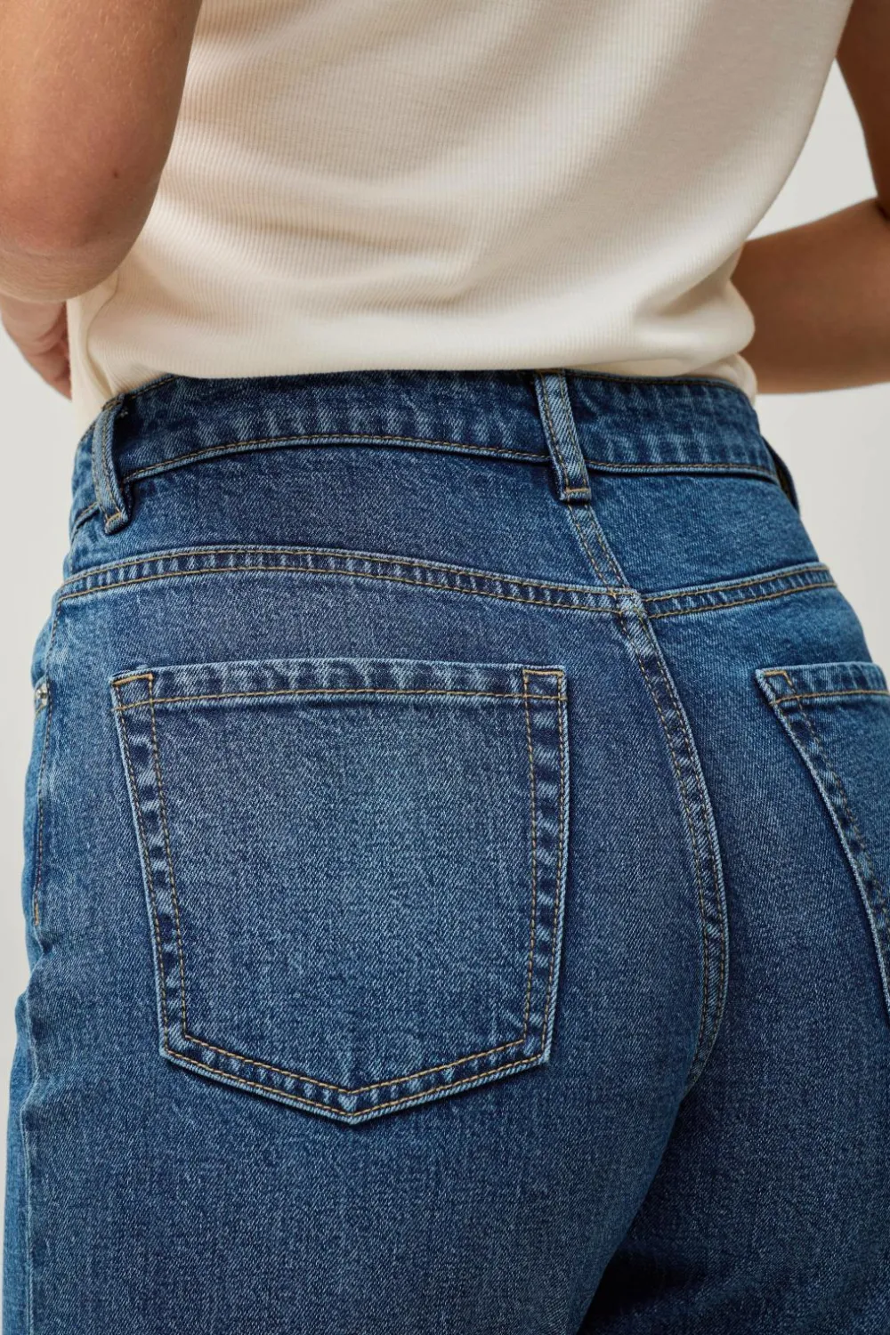 Ellos Jeans>Collection Morjeans med høj talje Mellemblå