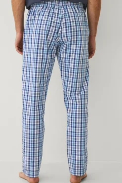 Ellos Collection Natbukser i poplin Blåternet Clearance