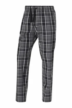 Ellos Collection Natbukser i poplin Sort/gråternet New