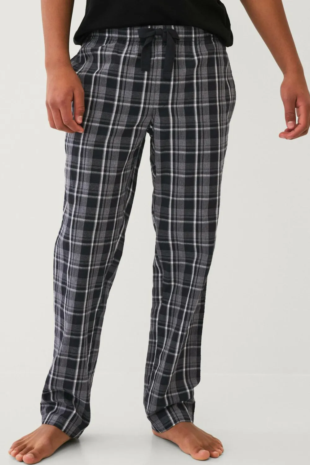 Ellos Nattøj & Homewear>Collection Natbukser Harry i poplin Sortternet