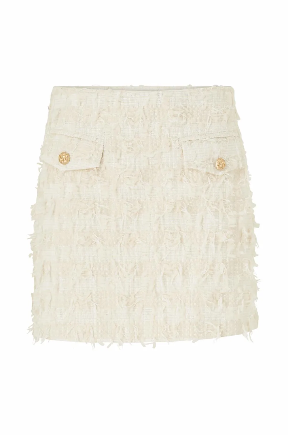 Ellos Collection Nederdel med dekorative frynser Cremehvid Clearance