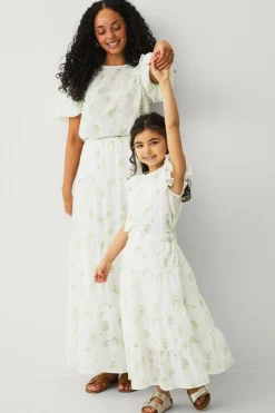 Ellos Nederdele>Collection Nederdel Creme med blomster