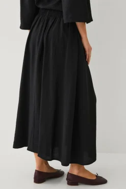 Ellos Collection Nederdel med elastisk talje Sort Discount