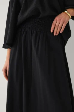 Ellos Collection Nederdel med elastisk talje Sort Discount