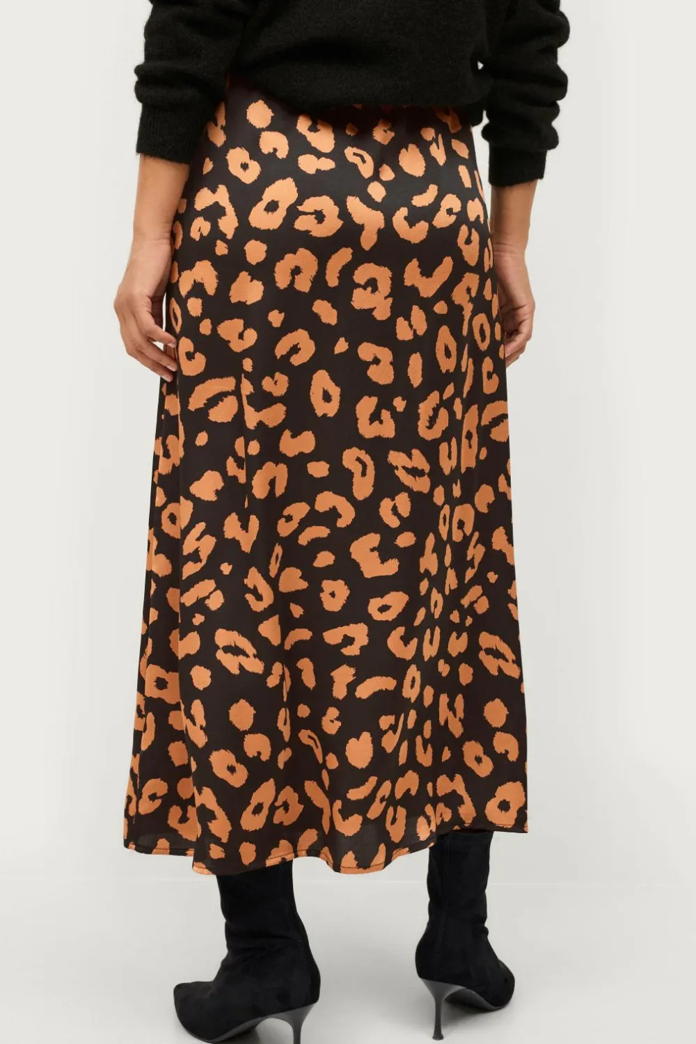 Ellos Nederdele>Collection Nederdel Skirt Katja Sort/Rust Leo