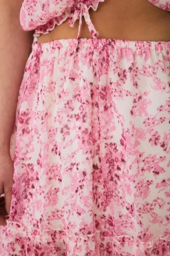 Ellos Collection Nederdel med dikkedarer Blomstret Hot