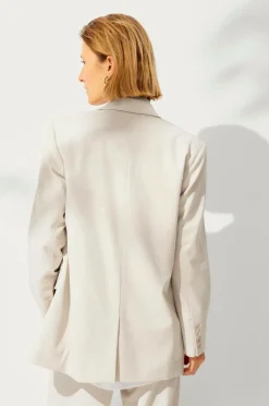 Ellos Collection Oversize habitjakke Ecru Hot