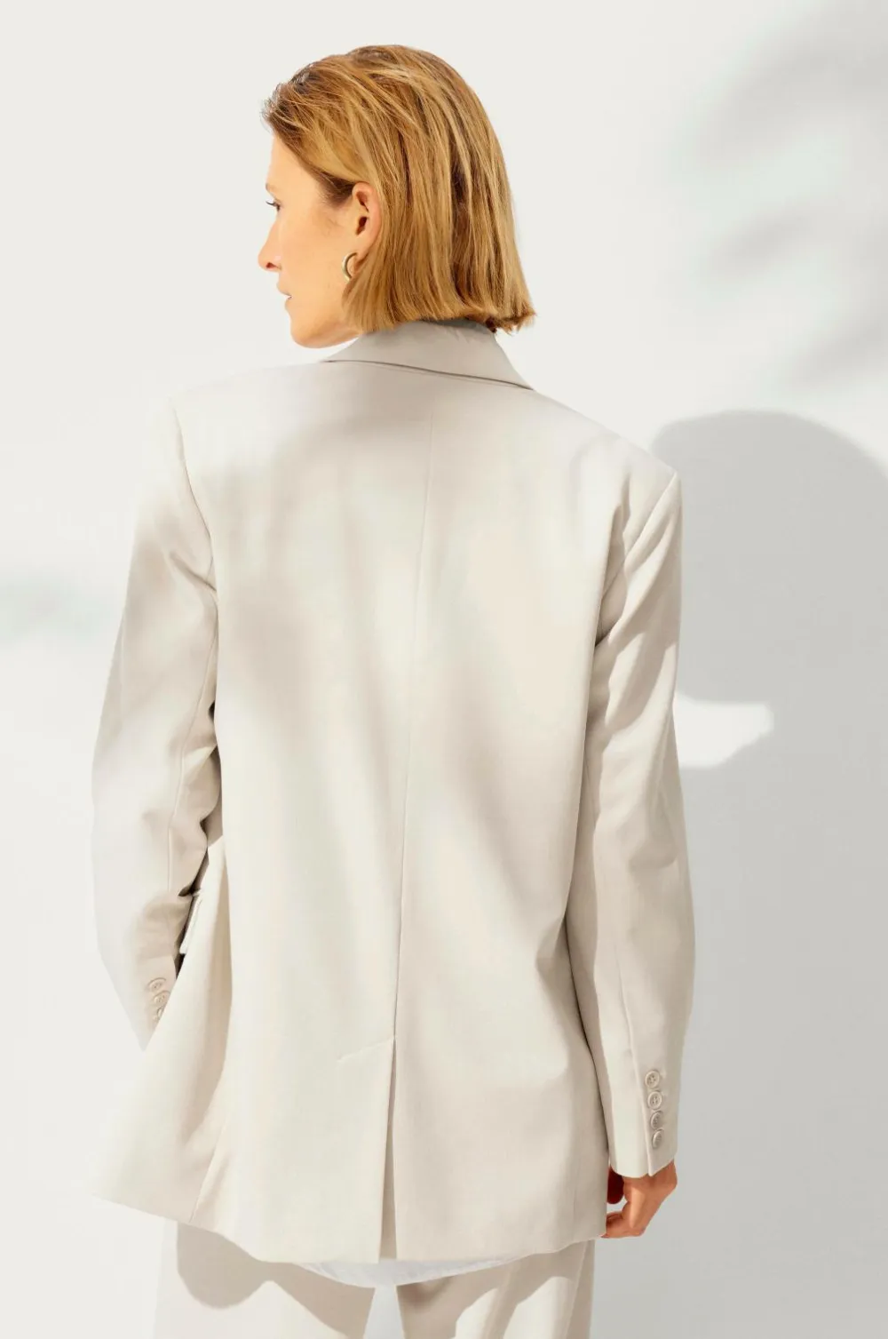 Ellos Collection Oversize habitjakke Ecru Hot