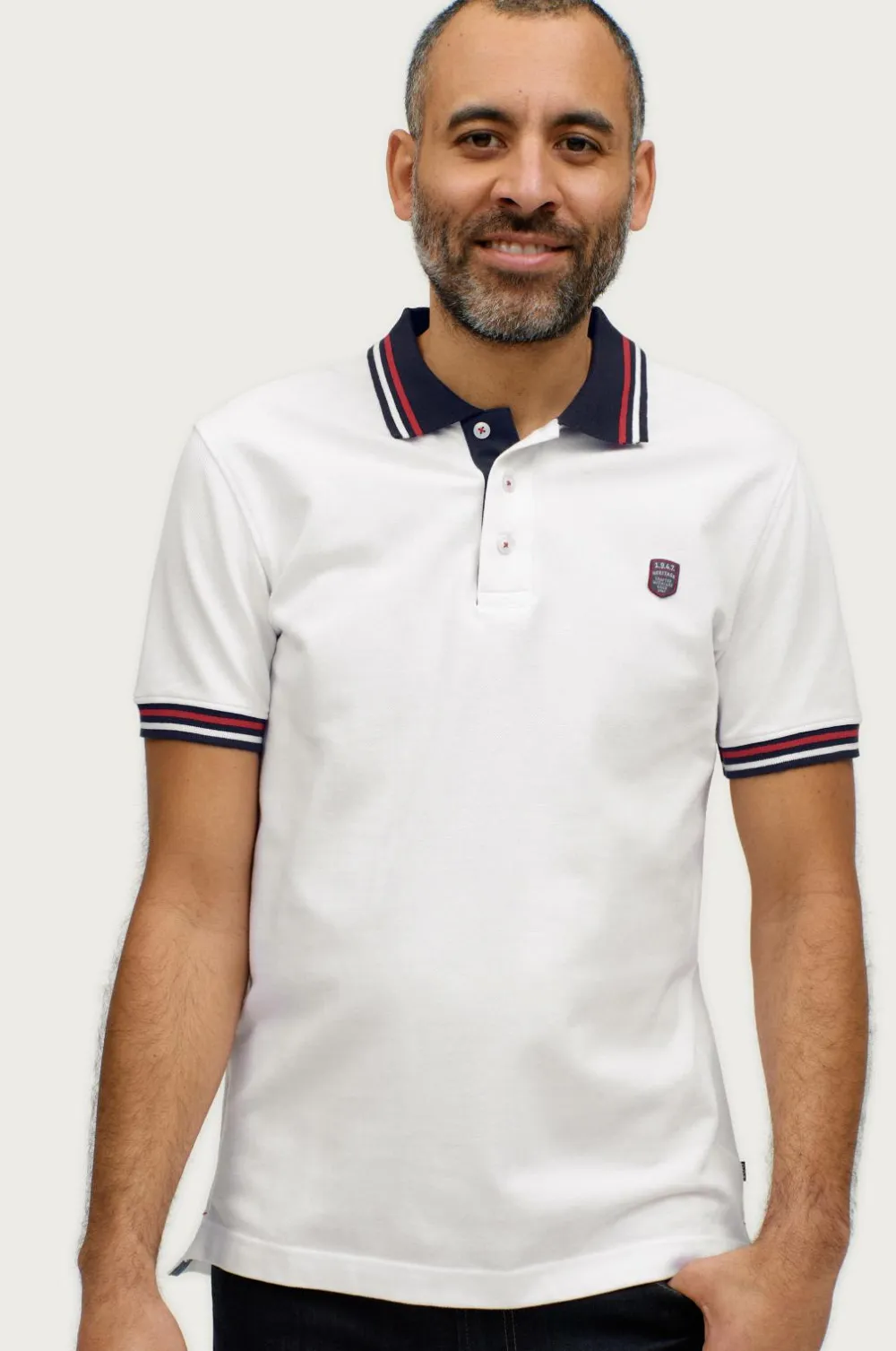 Ellos Basistøj|Poloshirts>Collection Poloshirt Damon White mdf/metal