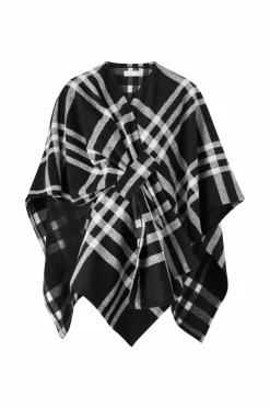 Ellos Collection Poncho Sort/Grå Best