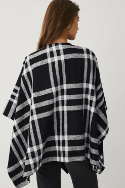 Ellos Collection Poncho Sort/Grå Best
