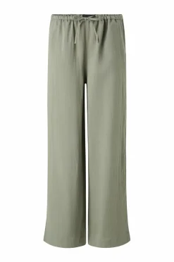 Ellos Collection Pull on-bukser i lyocell Grøn Sale
