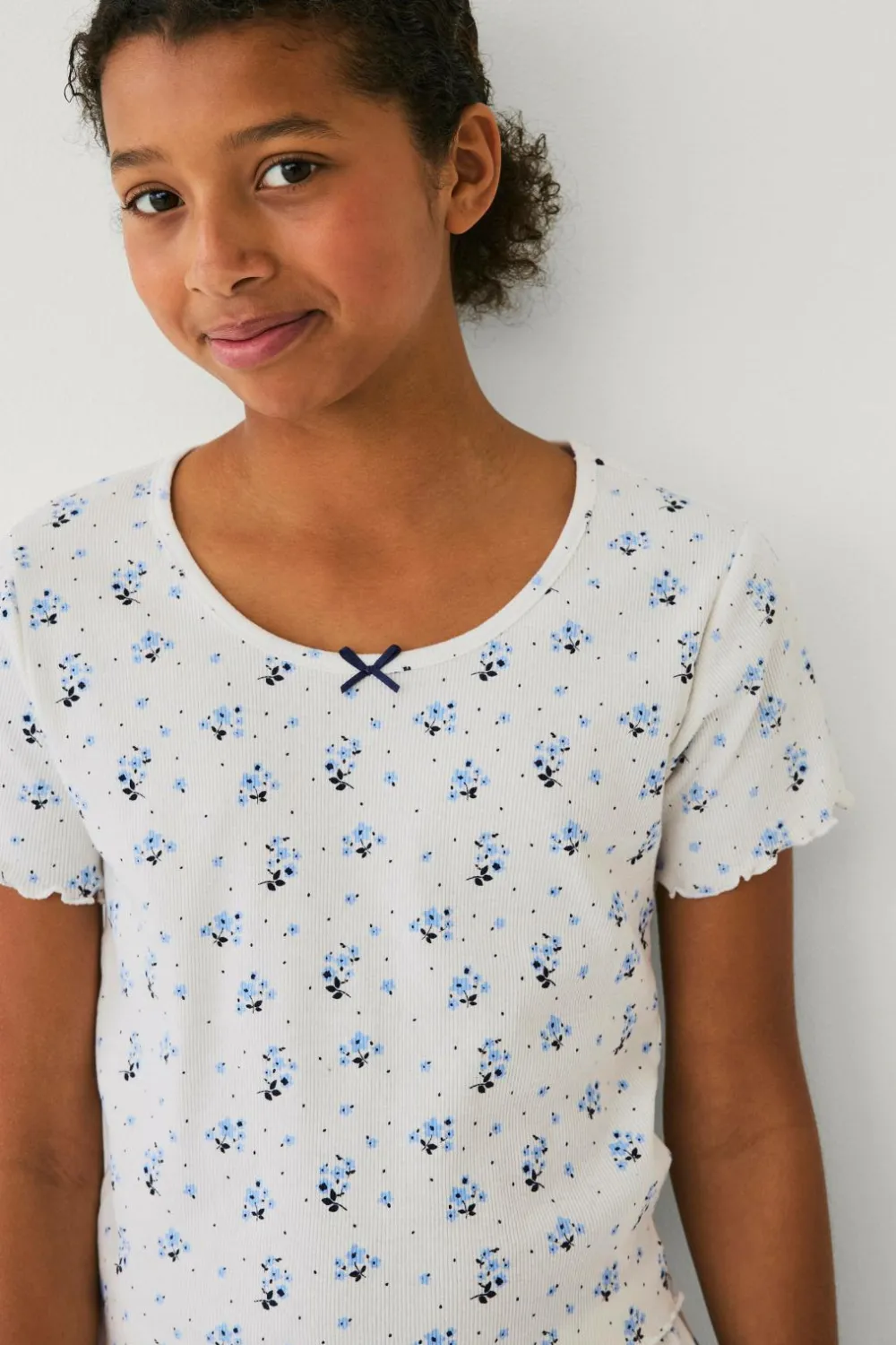 Ellos Nattøj & Homewear>Collection Pyjamassæt Hvidblomstret