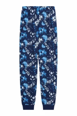 Ellos Collection Pyjamassæt i bomuld Blå fodbold