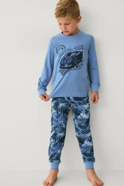 Ellos Nattøj & Homewear>Collection Pyjamas med tryk Blå racing