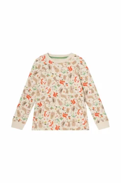 Ellos Collection Pyjamas med tryk beige skovmønstret Online