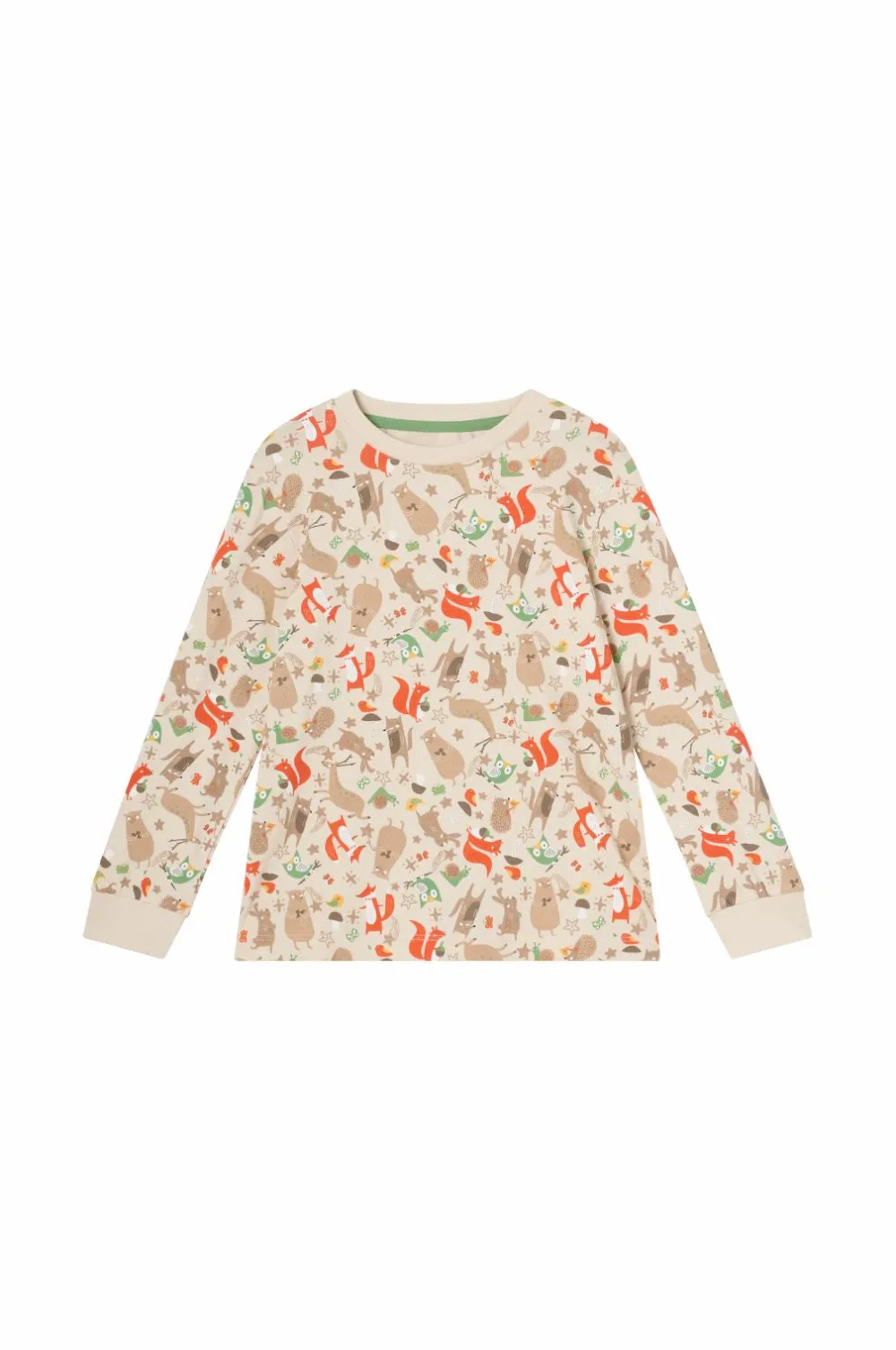 Ellos Collection Pyjamas med tryk beige skovmønstret Online